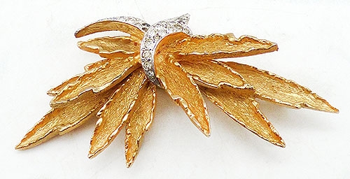 Newly Added Jomaz Golden Leaves Cluster Brooch