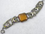 Czechoslovakia - Czech Topaz Glass Bracelet