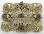 Art Nouveau - Ornate Brass Sash Pin