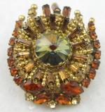 Austria - Austria Topaz Rhinestone Brooch