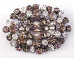 Newly Added Alice Caviness Black Diamond Rhinestone Reverse Domed Brooch