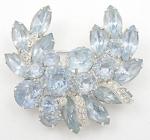 Eisenberg - Eisenberg Ice Light Blue Rhinestone Brooch