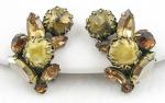 Regency - Regency Bronze Art Glass Earrings