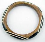 Wooden Jewelry - Laminated Wood & Bakelite Bangle
