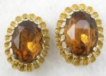 Schiaparelli - Schiaparelli Topaz Rhinestone Earrings