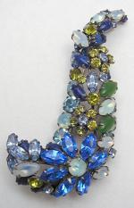 Schreiner - Schreiner Sweeping Curved Rhinestone Brooch