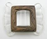 Wooden Jewelry - Lucite & Wood Bow Brooch