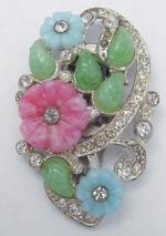 Dress & Fur Clips-Unsigned - Fruit Salad Dress Clip