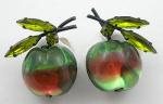 Austria - Austria Glass Apple Earrings