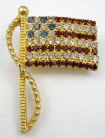 Patriotic Jewelry - Rafaelian American Flag Brooch
