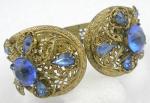 Czechoslovakia - Czech Brass Filigree Hinged Bracelet