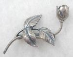 Floral Jewelry - John Lauritzen Sterling Rose Brooch