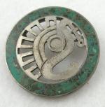 Brooches-Signed - Miguel Melelndez Sterling Circle Brooch