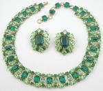 Schreiner - Schreiner Green Rhinestone Necklace