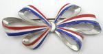 Patriotic Jewelry - Patriotic Bow Brooch