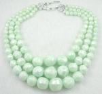 Germany - German Pale Green Plastic Beads Necklace
