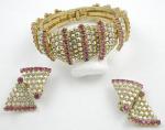 Schiaparelli - Schiaparelli Hinged Bracelet & Earrings Set