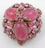 Schreiner - Schreiner Pink Domed Brooch