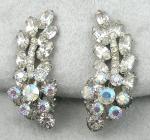 Wedding/Occasion Jewelry - DeLizza & Elster Rhinestone & Aurora Earrings
