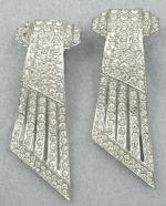Art Deco - Art Deco Rhinestone Dress Clips