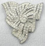 Art Deco - Art Deco Rhinestone Dress Clip
