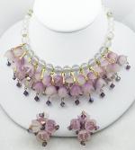 Hobé - Hobé Lilac Tulip Necklace Set