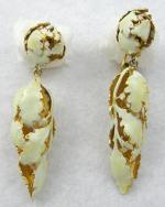 Sandor - Sandor Yellow Enamel Leaves Earrings