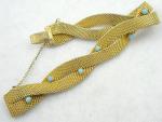Misc. Signed N-Z - Radi Spain Gold Mesh Chain Bracelet