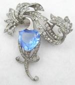 Boucher - MB Boucher Sterling Blue Heart Brooch