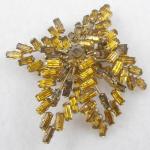 Austria - Austria Topaz Rhinestone Baguette  Brooch