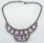 Newly Added Amethyst Rhinestone Necklace