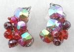 Original by Robert - Original by Robert Red Aurora & Red Glass Bead Earrings
