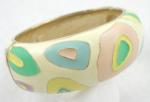 Hobé - Hobé Pastel Enamel Hinged Bangle