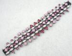 Schreiner - Schreiner Pink & White Glass Bracelet