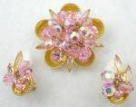 Newly Added DeLizza & Elster Pink Beads Brooch Set