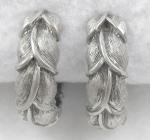 Tortolani - Tortolani Silver Leaves Huggie Earrings