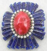 Schreiner - Schreiner Patriotic Ruffle Brooch