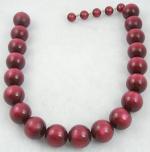Newly Added Cranberry Moonglow Bead Necklace