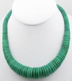 Newly Added Green Graduated Heishi Bead Necklace
