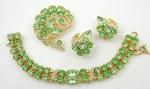 Eisenberg - Eisenberg Ice Mint Green Rhinestone Parure