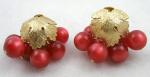 Napier - Napier Red Moonglow Grapes Earrings