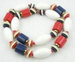 Patriotic Jewelry - Big Patriotic Bead Necklace