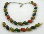 Bakelite/Celluloid/Galalith - Bakelite Link Necklace and Bracelet Set
