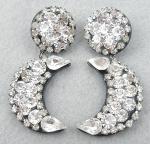 Wedding/Occasion Jewelry - Rhinestone Dangling Crescent Earrings