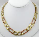 Monet - Monet Red Enameled Gold Chain Necklace