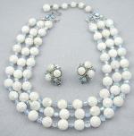 Original by Robert - Robert Triple Strand White Bead Necklace Set