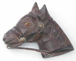 Wooden Jewelry - Wooden Horse Brooch