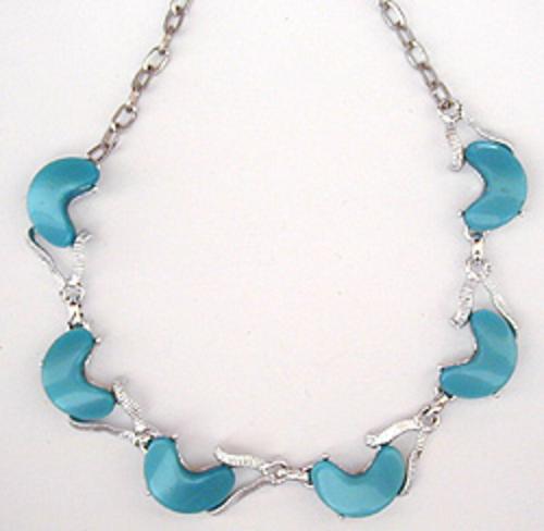 Necklaces - Turquoise Thermoset Plastic Link Necklace