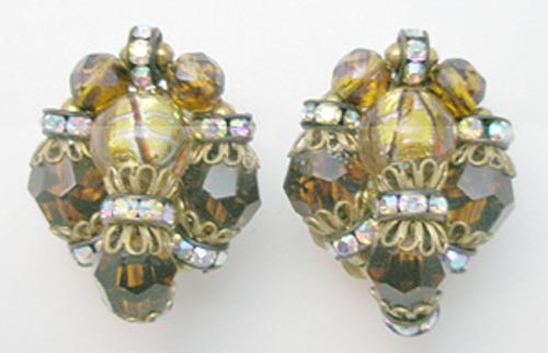 Newly Added Hobe' Rootbeer Crystal Bead Earrings