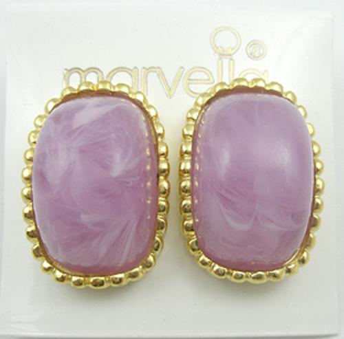 Marvella - Marvella Lavender Lucite Earrings